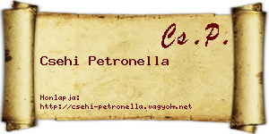 Csehi Petronella névjegykártya